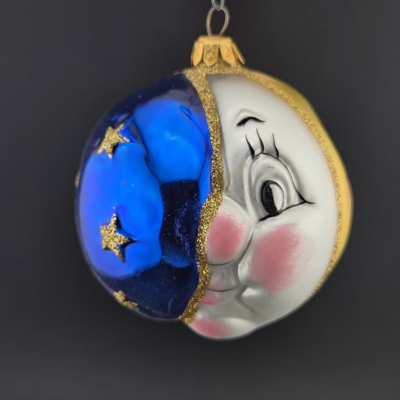 Kurt Adler Other - Kurt S. Adler Polonaise Goodnight Day Sun Moon Hand Blown Christmas Ornament